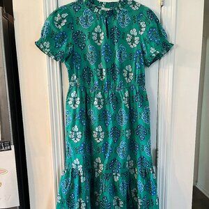 J Crew Tiered Poplin Dress